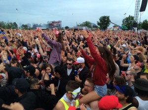 This many people were on the streetcar with us.