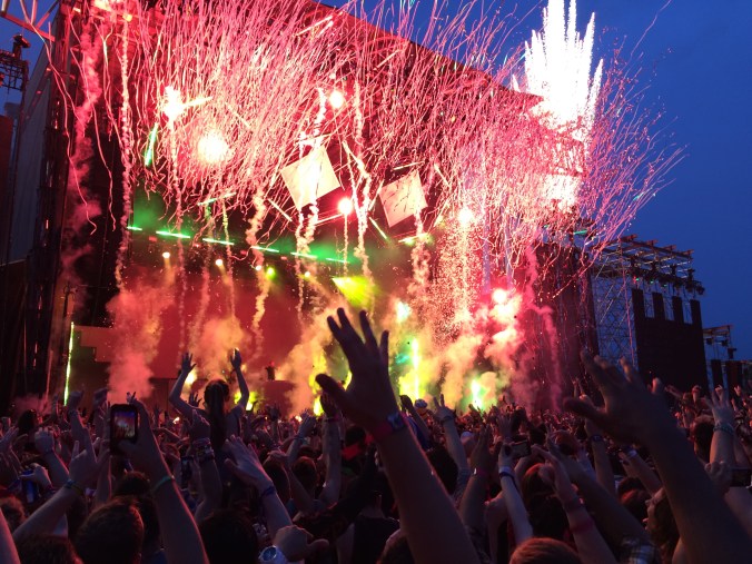 Fireworks during the finale