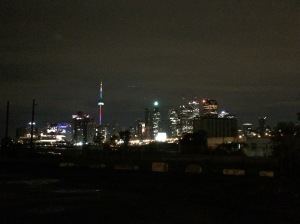 The photo I did end up getting of the skyline, on the walk home. Using my shitty, shitty iPhone 4S.