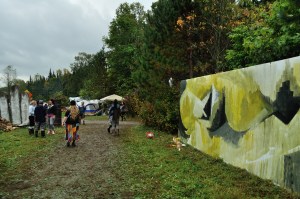 The mural that anyone could add to. It was different every time we walked by it.